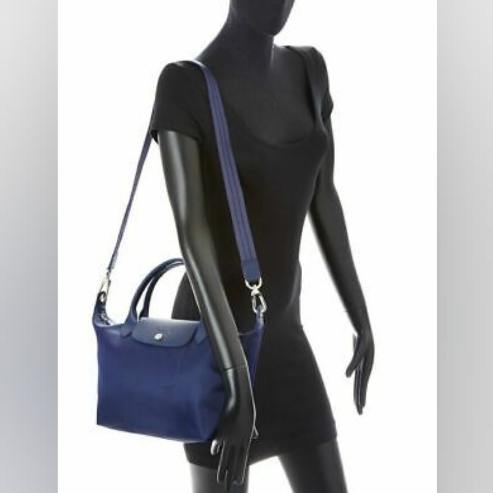 Longchamp Crossbody Satchel Tote Bag Dark Navy